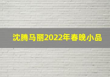 沈腾马丽2022年春晚小品