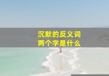 沉默的反义词两个字是什么