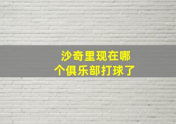 沙奇里现在哪个俱乐部打球了