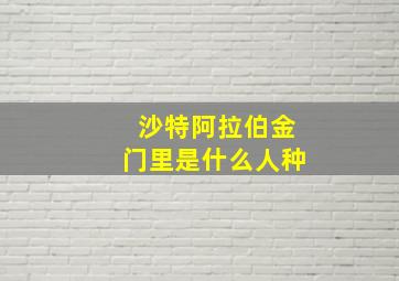 沙特阿拉伯金门里是什么人种