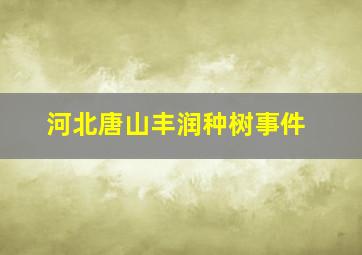 河北唐山丰润种树事件