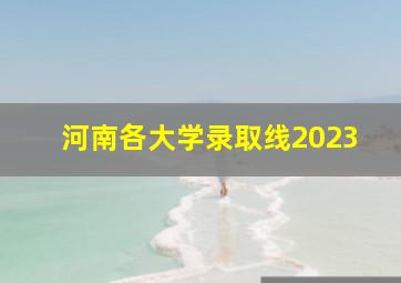 河南各大学录取线2023