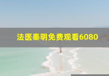 法医秦明免费观看6080