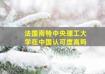 法国南特中央理工大学在中国认可度高吗