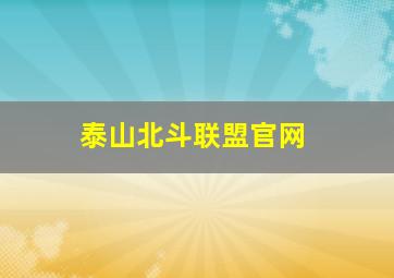 泰山北斗联盟官网