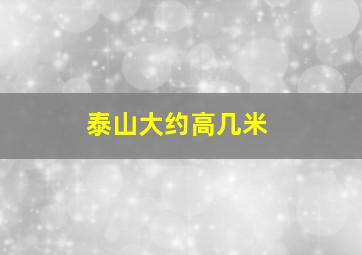 泰山大约高几米