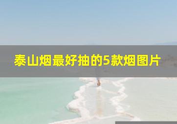 泰山烟最好抽的5款烟图片