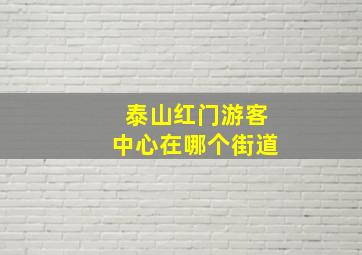 泰山红门游客中心在哪个街道