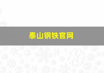 泰山钢铁官网