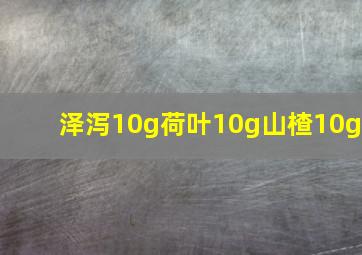 泽泻10g荷叶10g山楂10g