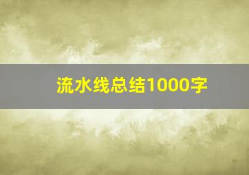 流水线总结1000字