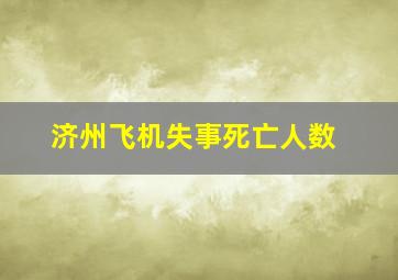 济州飞机失事死亡人数