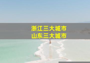 浙江三大城市山东三大城市