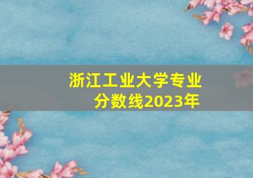 浙江工业大学专业分数线2023年