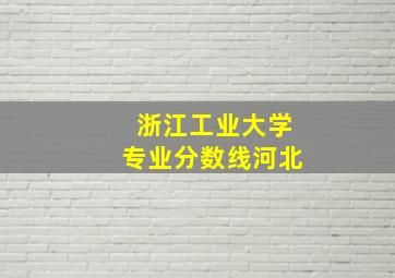 浙江工业大学专业分数线河北