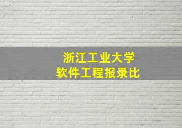 浙江工业大学软件工程报录比