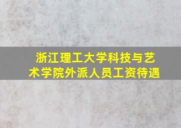 浙江理工大学科技与艺术学院外派人员工资待遇