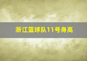 浙江篮球队11号身高