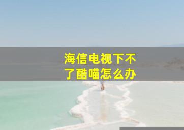 海信电视下不了酷喵怎么办