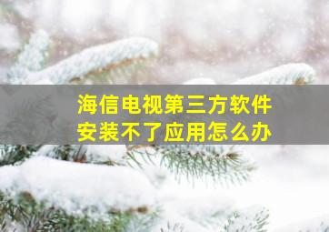 海信电视第三方软件安装不了应用怎么办