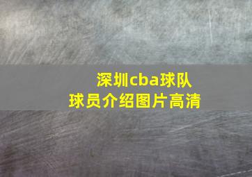 深圳cba球队球员介绍图片高清