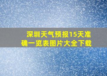 深圳天气预报15天准确一览表图片大全下载