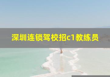 深圳连锁驾校招c1教练员