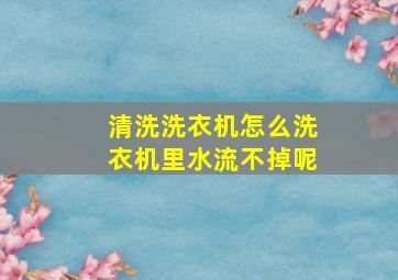 清洗洗衣机怎么洗衣机里水流不掉呢