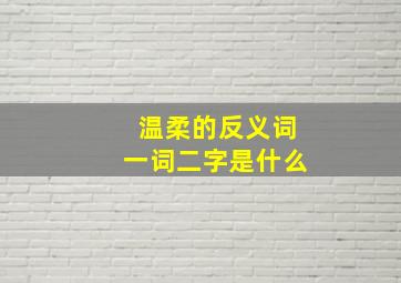 温柔的反义词一词二字是什么