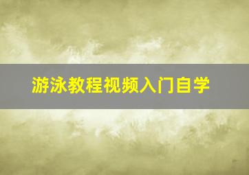 游泳教程视频入门自学