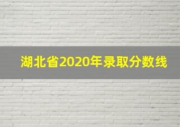 湖北省2020年录取分数线