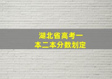 湖北省高考一本二本分数划定