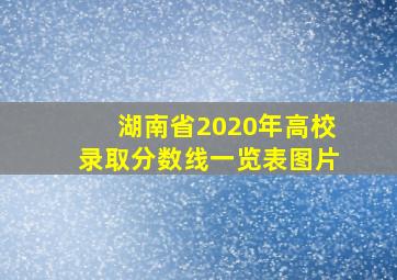 湖南省2020年高校录取分数线一览表图片