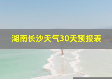 湖南长沙天气30天预报表