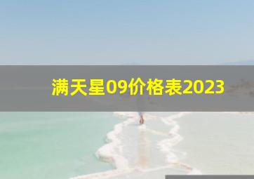 满天星09价格表2023