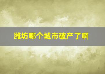 潍坊哪个城市破产了啊