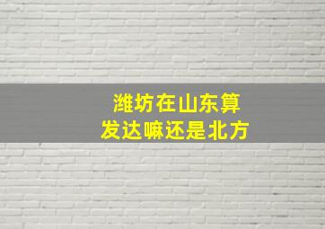 潍坊在山东算发达嘛还是北方