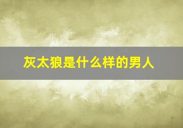 灰太狼是什么样的男人