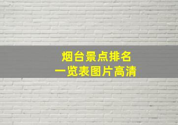 烟台景点排名一览表图片高清