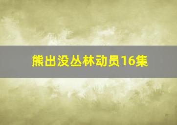 熊出没丛林动员16集