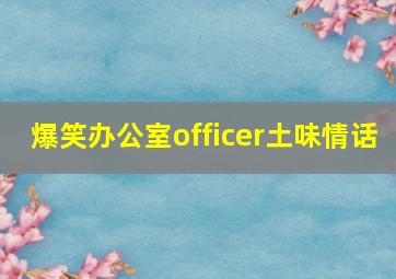 爆笑办公室officer土味情话