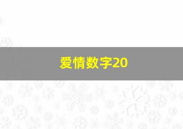 爱情数字20