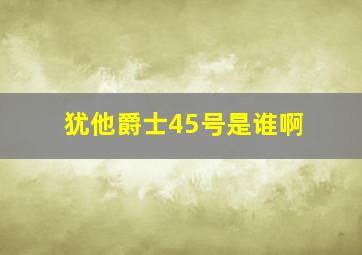 犹他爵士45号是谁啊