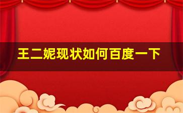 王二妮现状如何百度一下