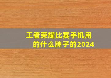 王者荣耀比赛手机用的什么牌子的2024