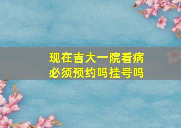 现在吉大一院看病必须预约吗挂号吗