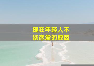 现在年轻人不谈恋爱的原因