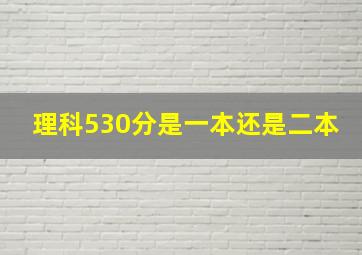 理科530分是一本还是二本