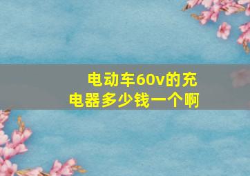 电动车60v的充电器多少钱一个啊