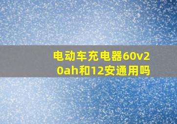 电动车充电器60v20ah和12安通用吗